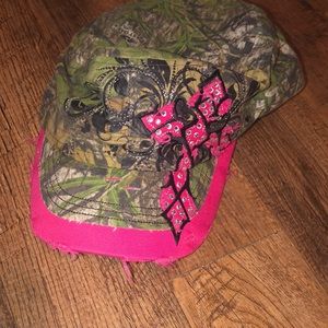 Camo Cross baseball bling hat